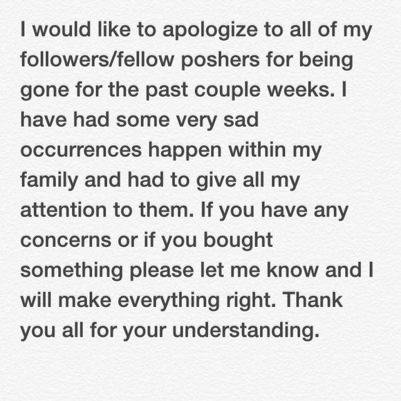 Thank you all for understanding!