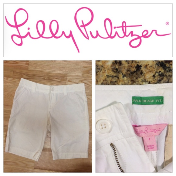 Lilly Pulitzer Palm Beach Fit Bermuda Shorts White
