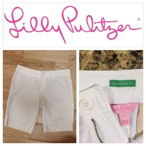 Lilly Pulitzer Palm Beach Fit Bermuda Shorts White