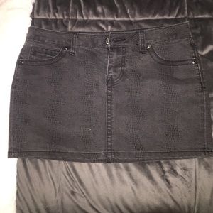 Black Denim Skirt from Charlotte Russe