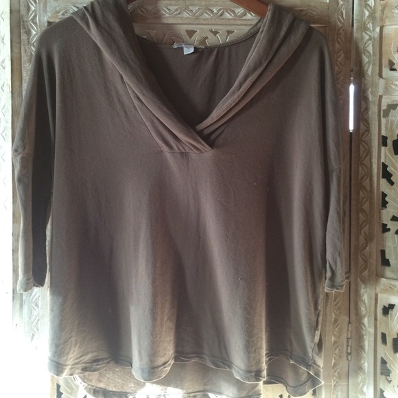 James Perse hooded pull over