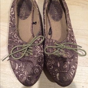 Brown Oxford slip ons