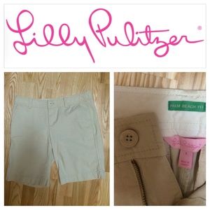 Lilly Pulitzer Palm Beach Fit Bermuda Shorts Khaki