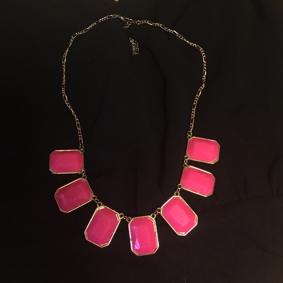 Pink statement necklace