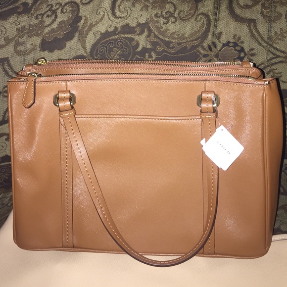 New brown coach handbag  saddle