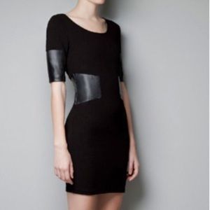 ✨Zara vegan leather dress✨
