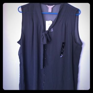 Sheer Gray Banana Republic sleeveless top