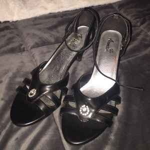 1.5" Black Dress Heels