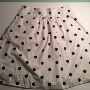 J.crew polka dot skirt
