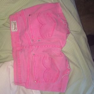 Levi hot pink shorts!