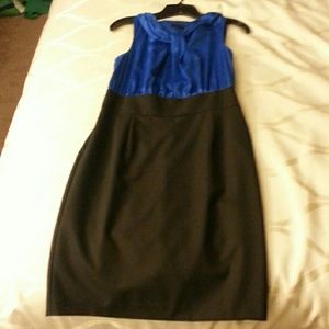 Black and blue dress