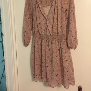 Light pink floral print dress
