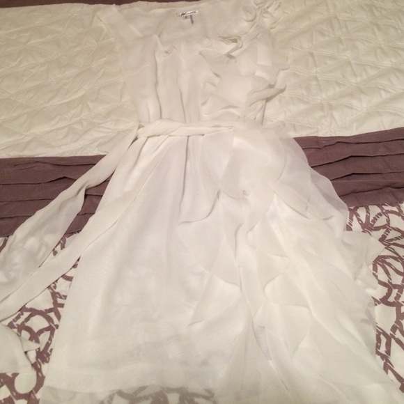 Rose petal off white cocktail dress