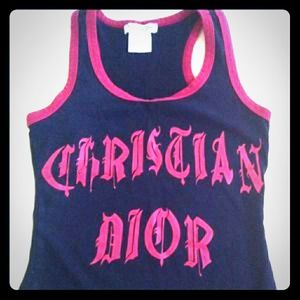 Christian Dior Gothic 1947 racerback tee