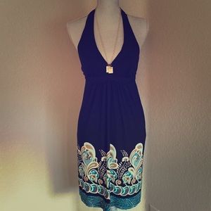 Navy Blue halter dress