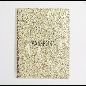 J.crew sparkle passport cover and luggage tag