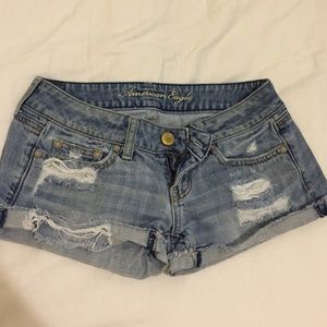 Distressed Jean shorts