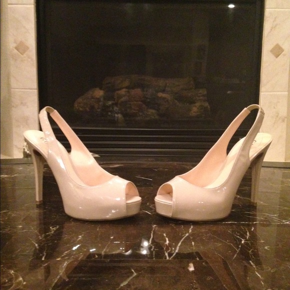 Guess Shoes - Guess nude sling back  heels