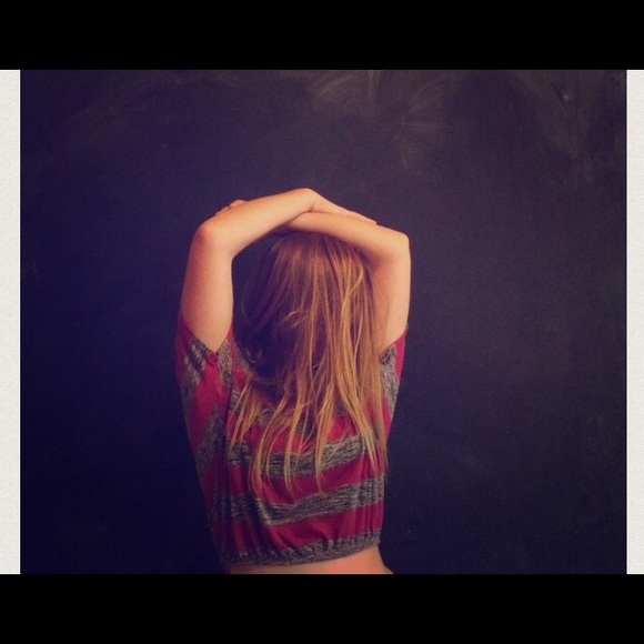 Stylish purple and grey crop top