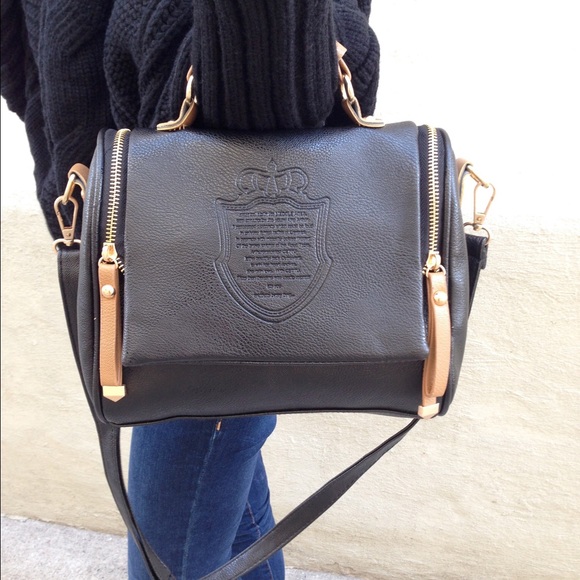 PU leather shoulder/cross body/top handle bag - Picture 2 of 4