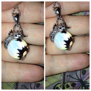 NIB-Dragon surrounding ball pendant with Necklace