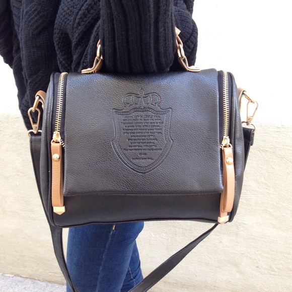 PU leather shoulder/cross body/top handle bag - Picture 2 of 4