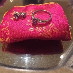 Matching ring and earrings