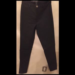 Forever 21 Faux Leather High-Waisted Jeggings