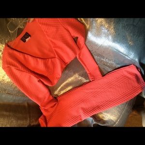 Coral color two pice set