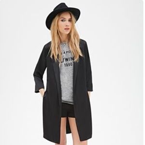 Forever 21 black blazer style coat