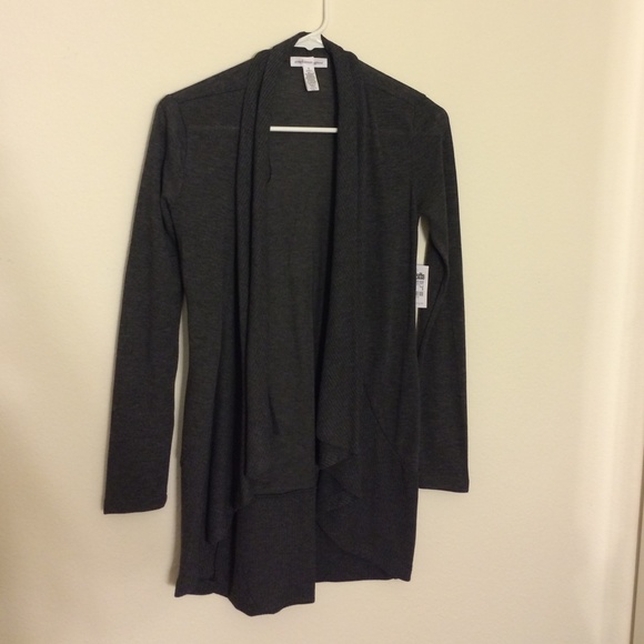dark grey cardigan