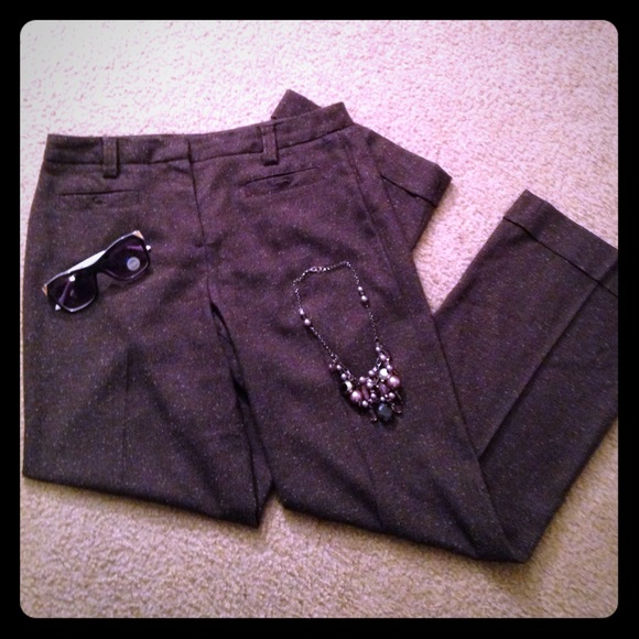 Straight leg cuffed dress pants gray size 10 - Picture 2 of 5