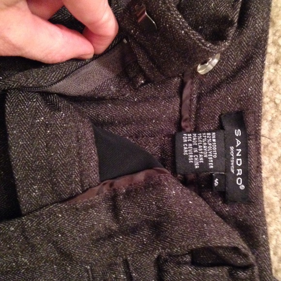 Straight leg cuffed dress pants gray size 10 - Picture 3 of 5