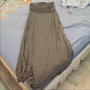 Gray maxi skirt