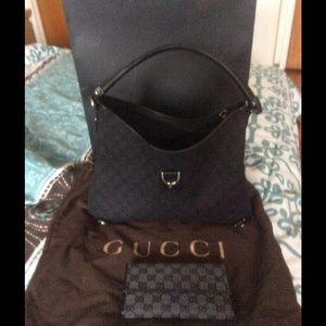 Gucci bag and wallet