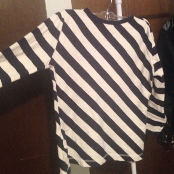 Tory Burch 3/4 Sleeve Shirt Striped - Picture 2 of 4