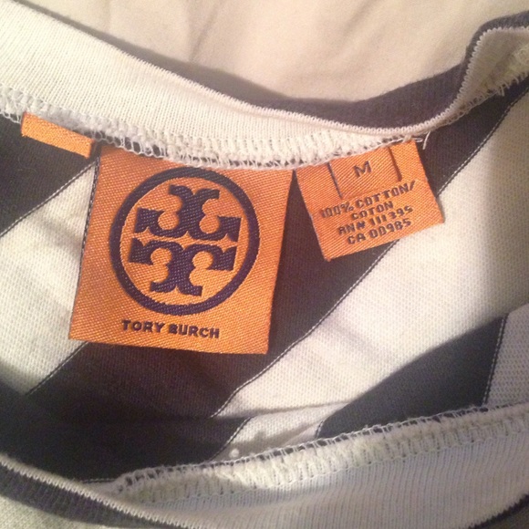 Tory Burch 3/4 Sleeve Shirt Striped - Picture 3 of 4