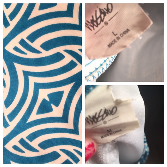 Blue and White Tankini Bathing Suit - Picture 2 of 4