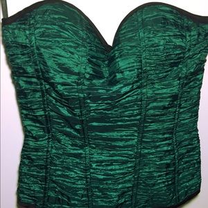 Charlotte Russe Strapless Green Corset