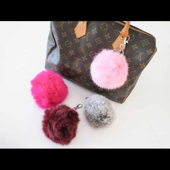 Pink Furby bag charm / key chain