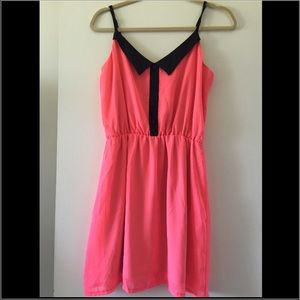 Bright neon pink dress