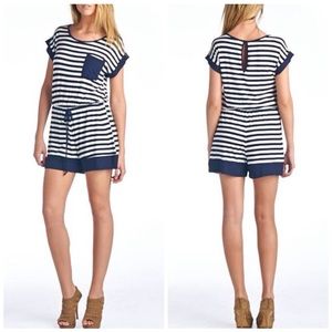 Boutique Sailor Girl Striped Romper