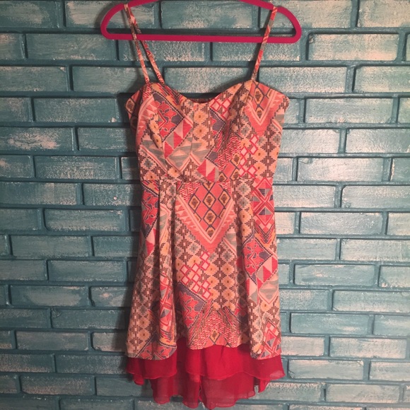Aztec Print High-Low Dress - Picture 2 of 4