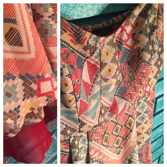 Aztec Print High-Low Dress - Picture 4 of 4