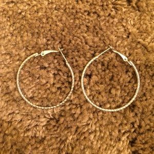 Silver hoop earrings