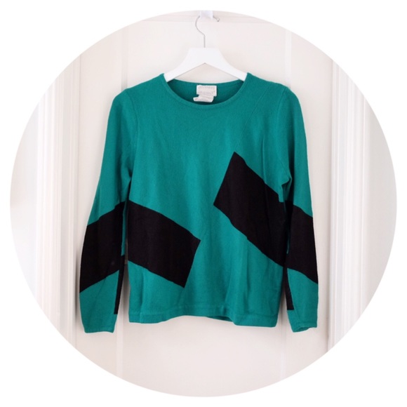 Vintage Tops - Unique Vintage Colorblock Pullover Sweater
