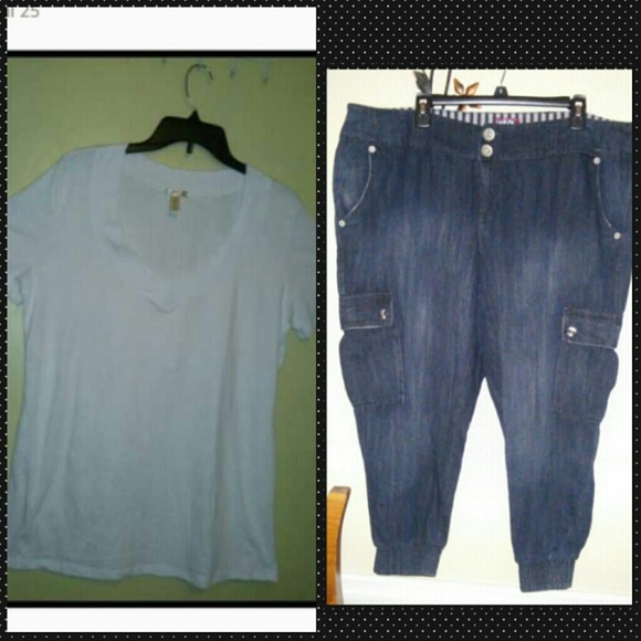 Bundle torrid capris and white tee