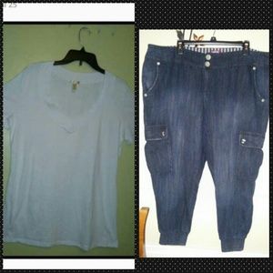 Bundle torrid capris and white tee