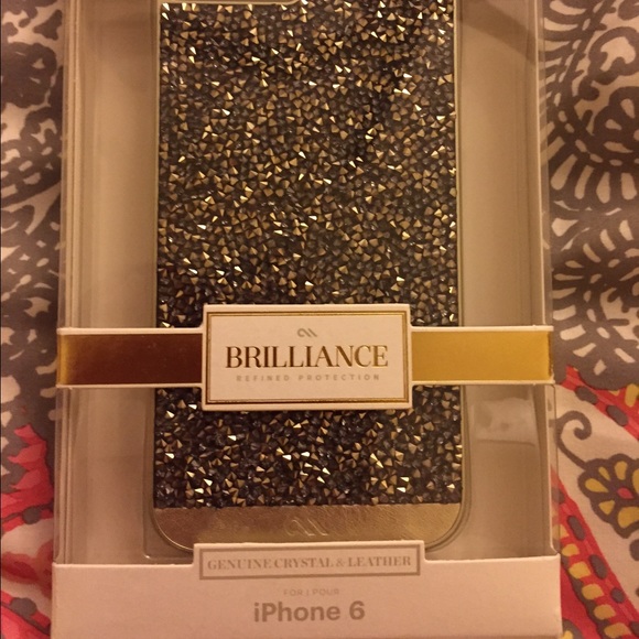 Brilliance genuine crystal & leather iPhone 6 case