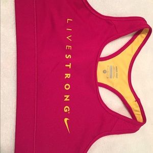 Nike Livestrong dri fit sports bra medium.